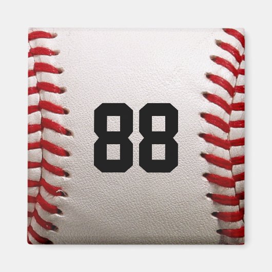 Aimant Baseball avec numéro personnalisable (Devant)