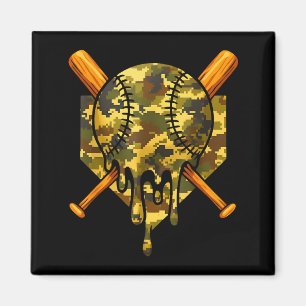 Aimant Baseball Camo Garçons Crème Glacée Baseball Jeunes