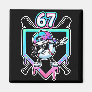 Aimant Baseball Crème Glacée Drip 67 Joueur Dabbing Six S