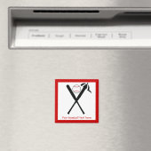 Aimant Baseball croisé chauves-souris et casquette noir,  (In Situ (Lave-vaisselle))