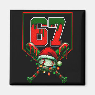 Aimant Baseball de Noël Drip Numéro 67 Joueur Ou 67e B