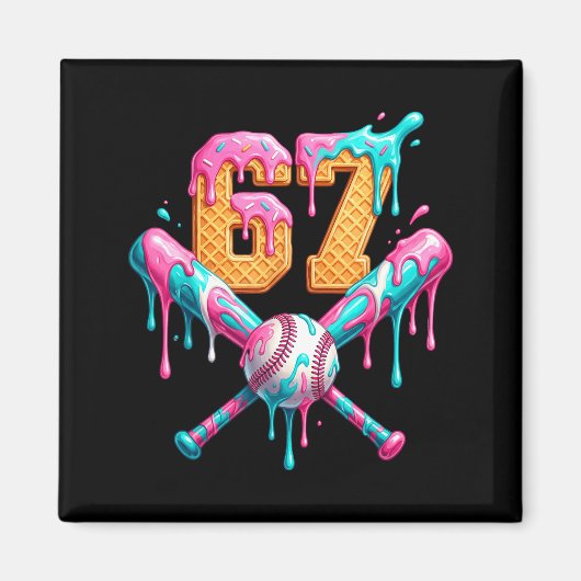 Aimant Baseball Drip Number 67 Player  (Devant)