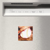 Aimant Baseball & Glove Grunge Style (In Situ (Lave-vaisselle))