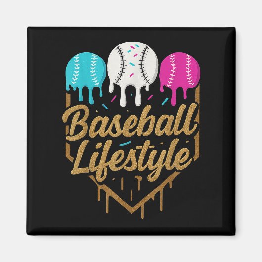 Aimant Baseball Lifestyle 101 Vêtements Jeune Baseball Dr (Devant)