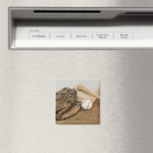 Aimant Baseball, Mitt et Bat sur la base (In Situ (Lave-vaisselle))