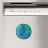 Aimant baseball mondial terre globe (In Situ (Lave-vaisselle))