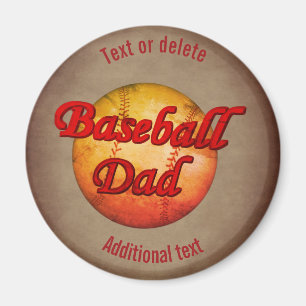 Aimant Baseball Papa mignon Personnalisé