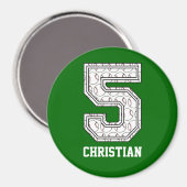 Aimant Baseball personnalisé Numéro 5 (Recto/Verso)