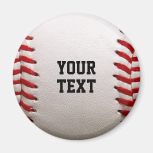 Aimant Baseball Softball Couture de Texte Personnalisé