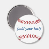 Aimant Baseball [texte personnalisé] (Recto/Verso)