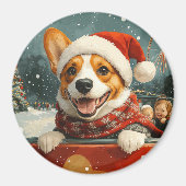 Aimant Basenji Dog Roller Dessous de verre Noël (Devant)