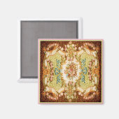 Aimant Basilique victorienne baroque à la tapisserie rose (Recto/Verso)