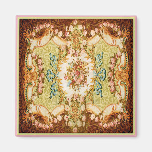 Aimant Basilique victorienne baroque à la tapisserie rose