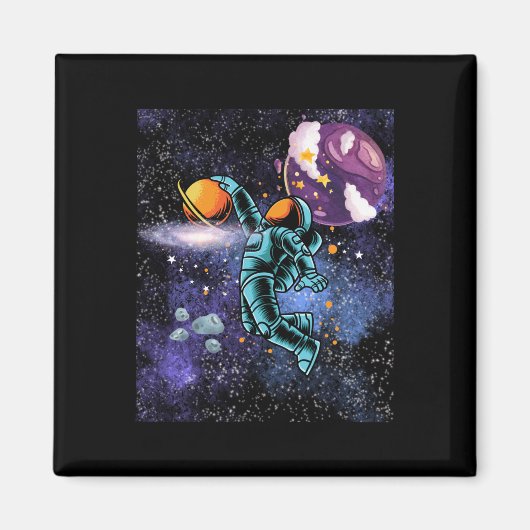 Aimant Basket-Ball Dans L'Espace (Devant)