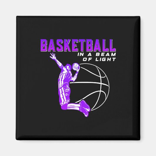 Aimant Basket-ball dans un rayon de lumière (Devant)