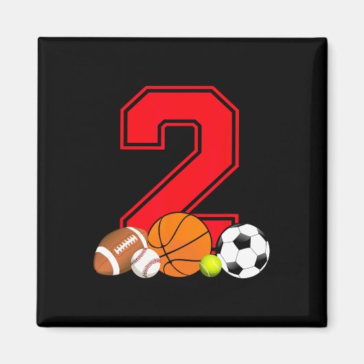 Aimant Basket-ball de baseball de 2 ans Bir de baseball (Devant)