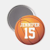 Aimant Basket-ball du Personalized (Recto/Verso)