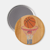 Aimant Basket-ball et panier (Recto/Verso)