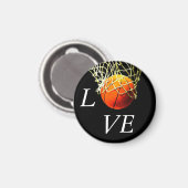 Aimant Basket-ball I Love (Recto/Verso)