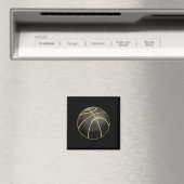 Aimant Basket-ball Illustration Black Gold Ball Design St (In Situ (Lave-vaisselle))