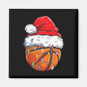 Aimant Basket-ball Noël Chapeau - Fun Basket-ball Xm
