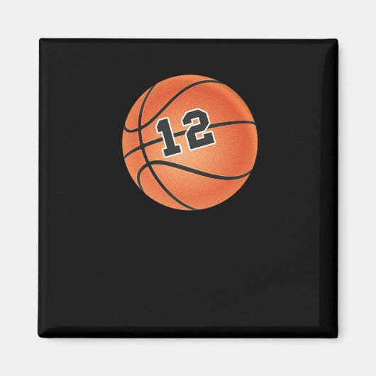 Aimant Basket-ball Numéro 12 (Devant)