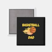 Aimant Basket-ball papa Fiery Basketball Conception cadea (Recto/Verso)