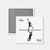 Aimant Basket-ball propre/sale (Recto/Verso)