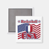 Aimant Basket-ball USA (Recto/Verso)