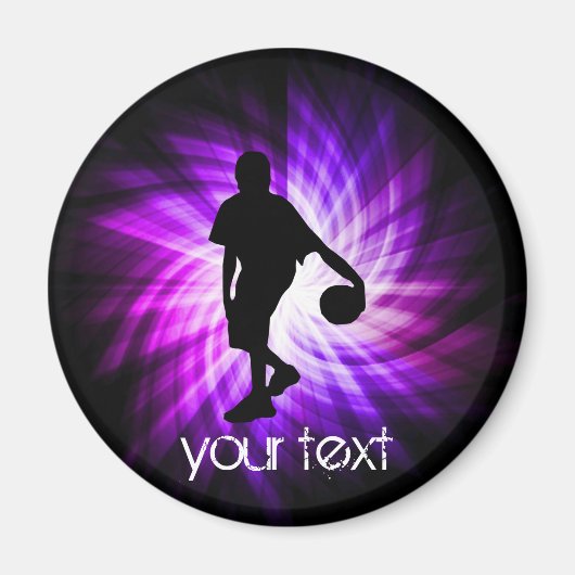 Aimant Basket-ball violet cool (Devant)