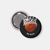 Aimant Basket-ball Votre nom (Recto/Verso)