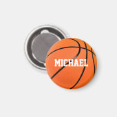Aimant Basket-ball Votre nom (Recto/Verso)