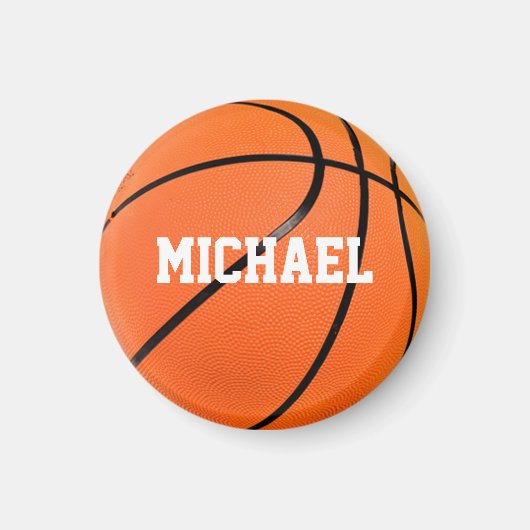 Aimant Basket-ball Votre nom (Devant)
