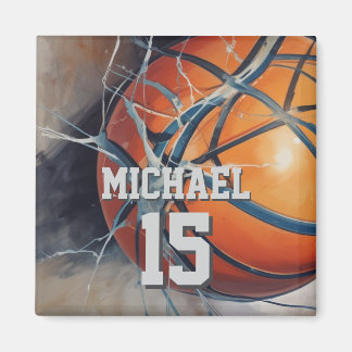 Aimant Basket-ball Votre nom