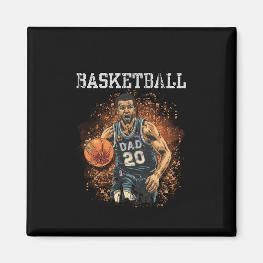 Aimant Basket papa Vintage (Devant)