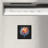 Aimant Basketball Aquarelle Artework Basketball Hop Colo (In Situ (Lave-vaisselle))