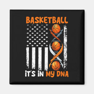 Aimant Basketball C'est dans mon Dna Fun Player Coach Tea