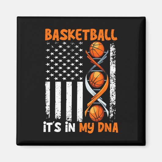 Aimant Basketball C'est dans mon Dna Fun Player Coach Tea (Devant)