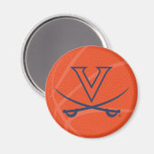 Aimant Basketball des Cavaliers de Virginie (Recto/Verso)