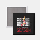 Aimant Basketball Est Ma Saison Favorite Dunk (Recto/Verso)