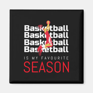 Aimant Basketball Est Ma Saison Favorite Dunk