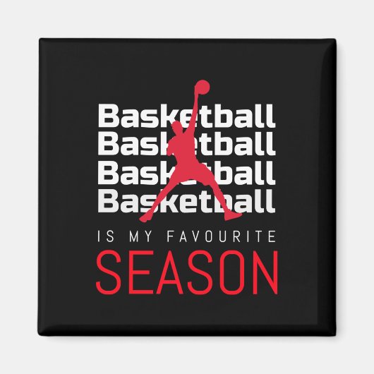 Aimant Basketball Est Ma Saison Favorite Dunk (Devant)