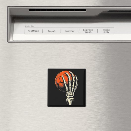 Aimant Basketball Halloween squelette crâne joueur hommes (In Situ (Lave-vaisselle))