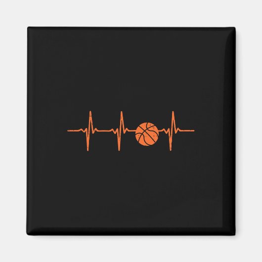 Aimant Basketball Heartbeat Coach Player Team Baller Men (Devant)