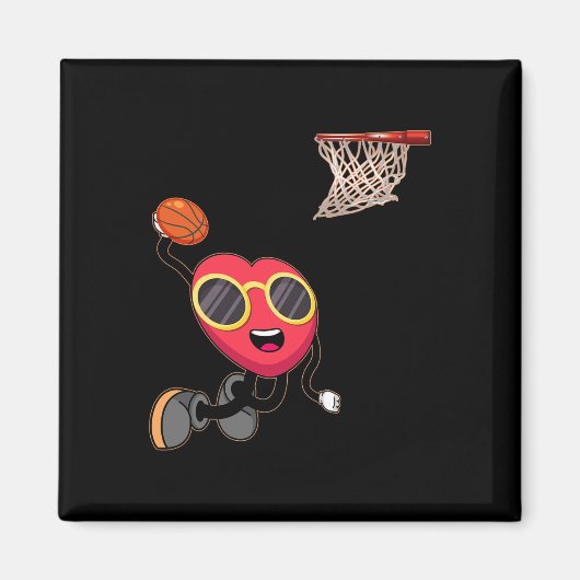 Aimant Basketball Lover Hoop Loop Valentine Day (Devant)