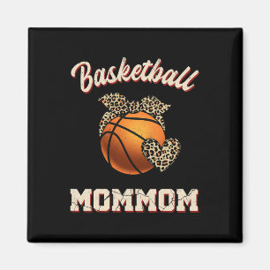Aimant Basketball maman Bandana Leopard Coeur fans Mothe