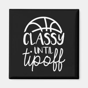 Aimant Basketball Maman Classé Jusqu'À Tipoff Basketball 