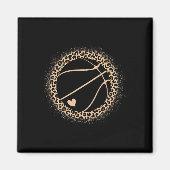 Aimant Basketball mignonne Empreinte de léopard filles Ba (Devant)