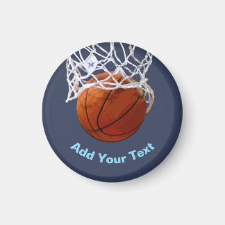 Aimant Basketball Votre Nom Texte Message Slogan Personna