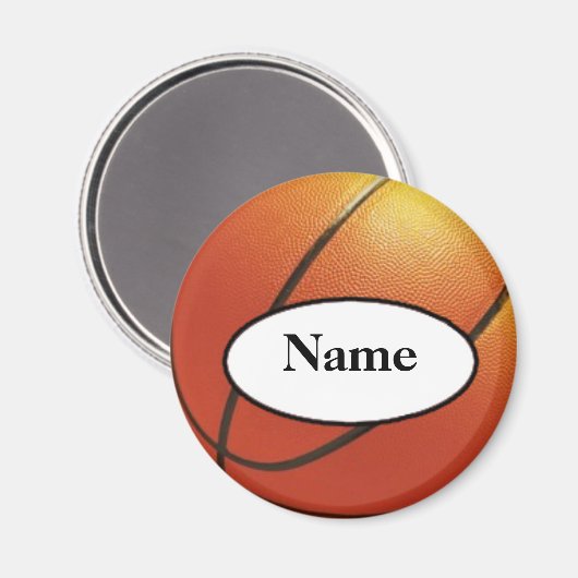 Aimant basketball with your name on it (Recto/Verso)